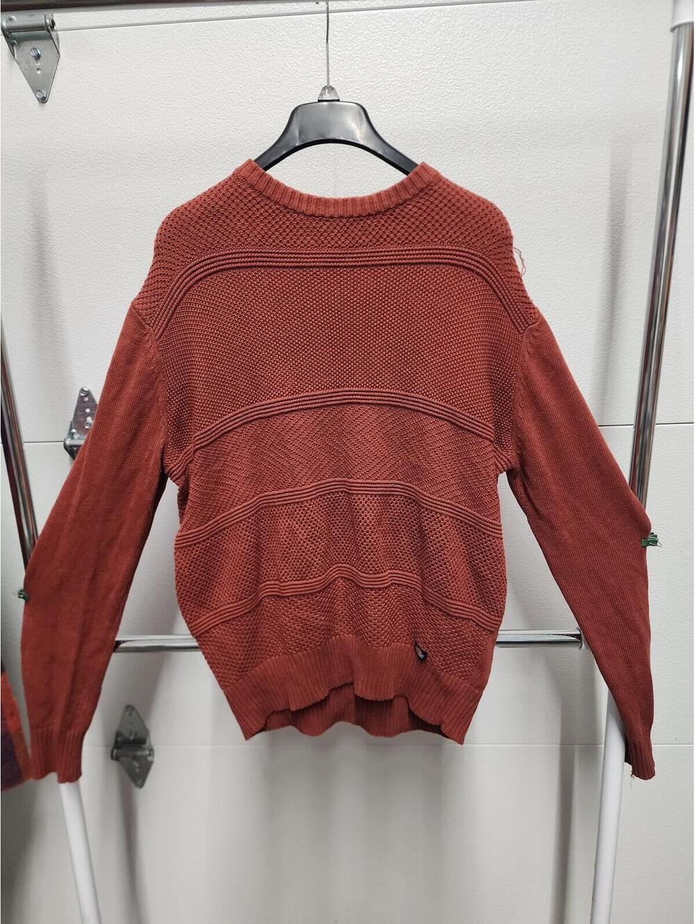 Dickies Rust Orange Textured Knit Sweater